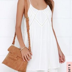 Lulus white easy honey ivory slip dress